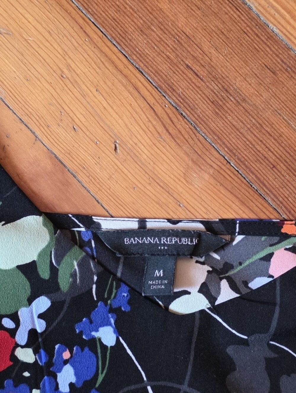 Banana Republic Black Floral Spaghetti Strap Camisole - Picture 2 of 4